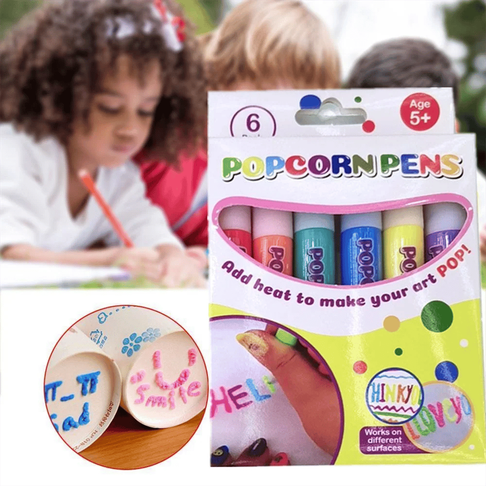 🌸🌸🖍️ Christmas Hot Sale 50% OFF🎁Magic Puffy Bubble Pens, Heat Activated Popcorn Pens DIY 3D Art Marker for Kids Crafts