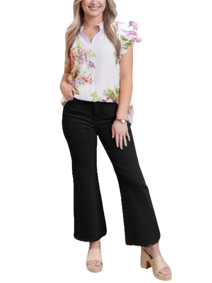 🤲✨ Women's High-Waisted Cropped Flare Pants 👖