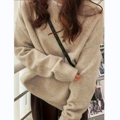 🤲Women's Drop Shoulder Split Hem Sweater