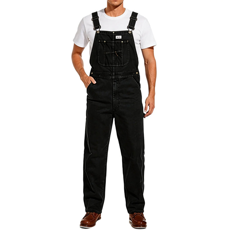 🤲Last Day Promotion🔥Men's Denim Bib Overalls,  Workwear with Adjustable Straps and Convenient Tool Pockets