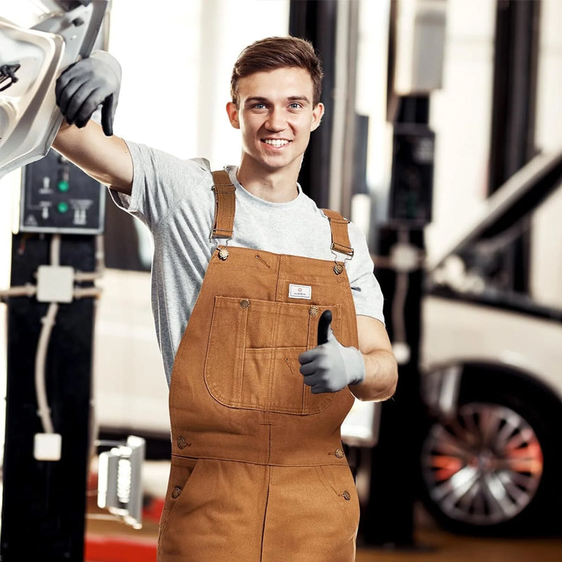 🤲Last Day Promotion🔥Men's Denim Bib Overalls,  Workwear with Adjustable Straps and Convenient Tool Pockets