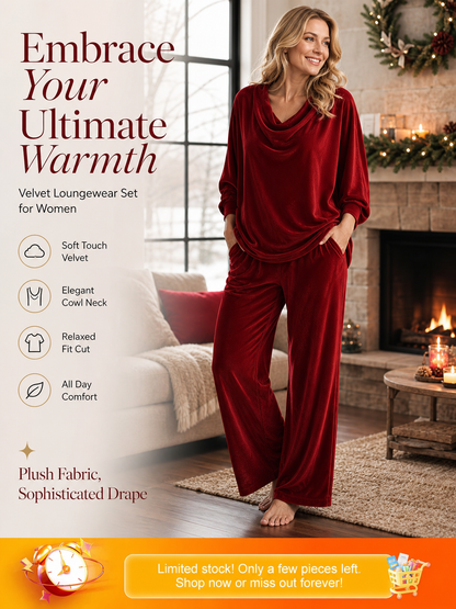 🌸🌸🔥Women's Cowl Neck 2-Piece Matching Outfit 💫