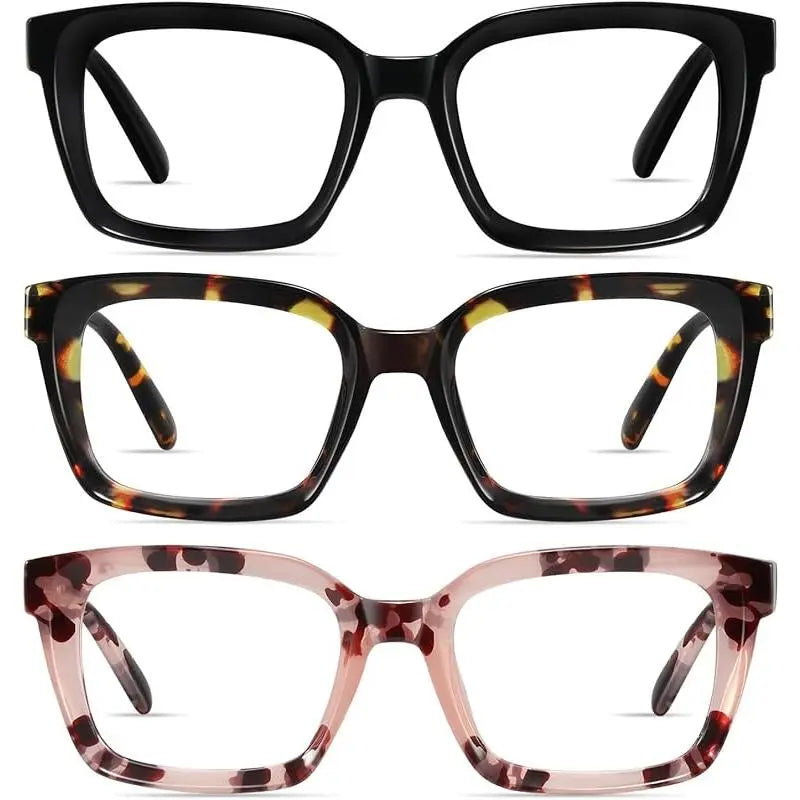 🔥LAST DAY SALE👓 3-Pack Square Blue Light Reading Glasses ✨