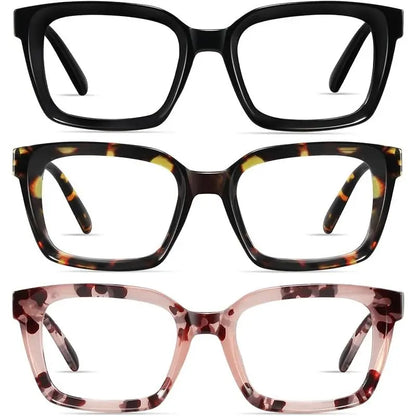 🔥LAST DAY SALE👓 3-Pack Square Blue Light Reading Glasses ✨