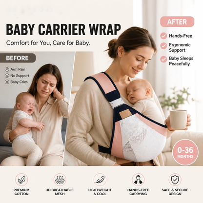 4-in-1 Breathable Baby Carrier – Comfortable Hands-Free Carrying for Parents