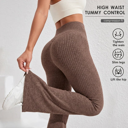 Women's High Waist Flared Leggings | Tummy Control Yoga Pants