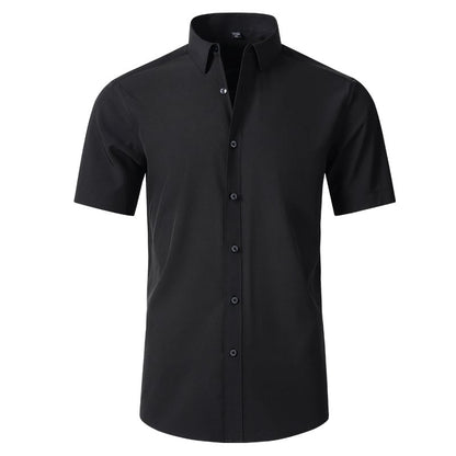 Men's Stretch Non-Iron Shirt | Breathable Wrinkle-Resistant Dress Shirt