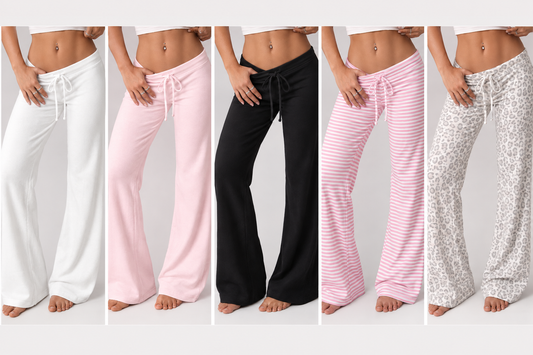 💥Limited Time Offer | Women's Low-Rise Flare Sweatpants - Soft Stretch Drawstring Y2K Pants