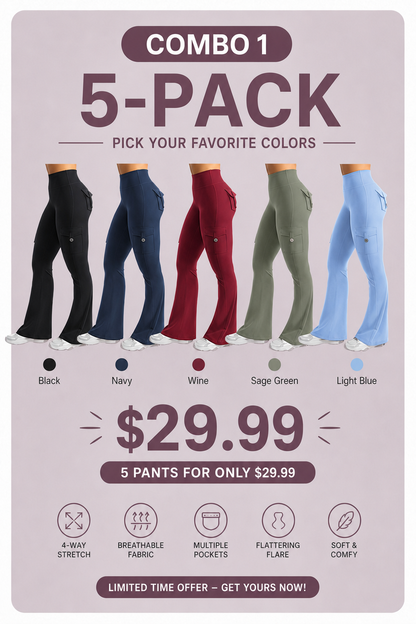 Hot Deal！🤸 High Waist Scrunch Cargo Leggings 🩳