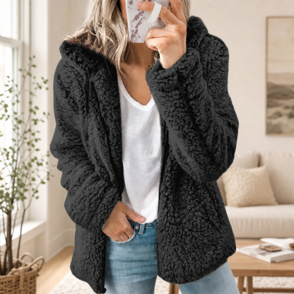 🌸🌸Women's Hooded Zip-Up Fuzzy Jacket