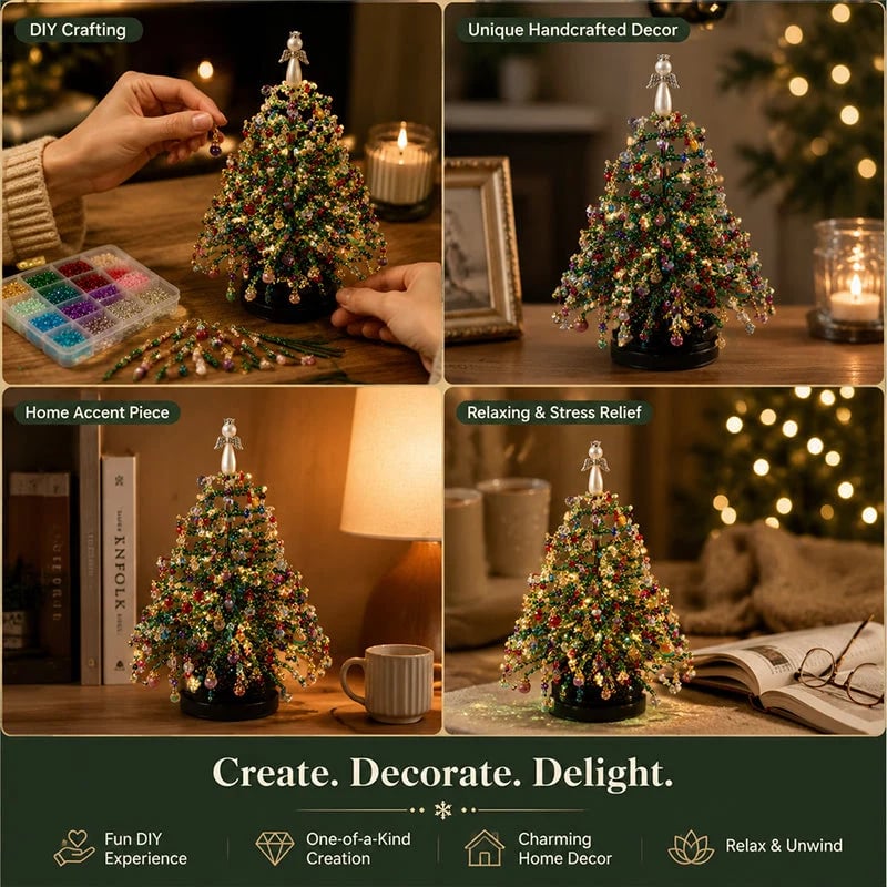 DIY Beaded Christmas Tree Kit – Create Your Own Holiday Decoration