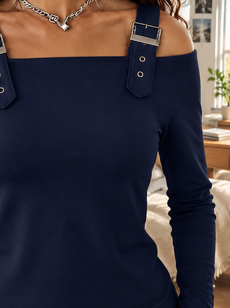 🌸🌸Women Solid Color Long Sleeve Casual Regular Fit Basic Tee for Spring Fall Daily Wear