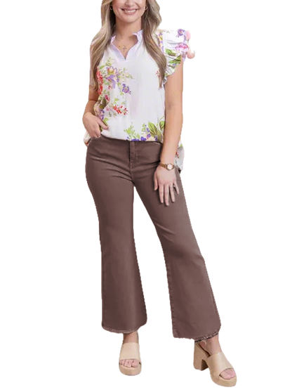 🤲✨ Women's High-Waisted Cropped Flare Pants 👖