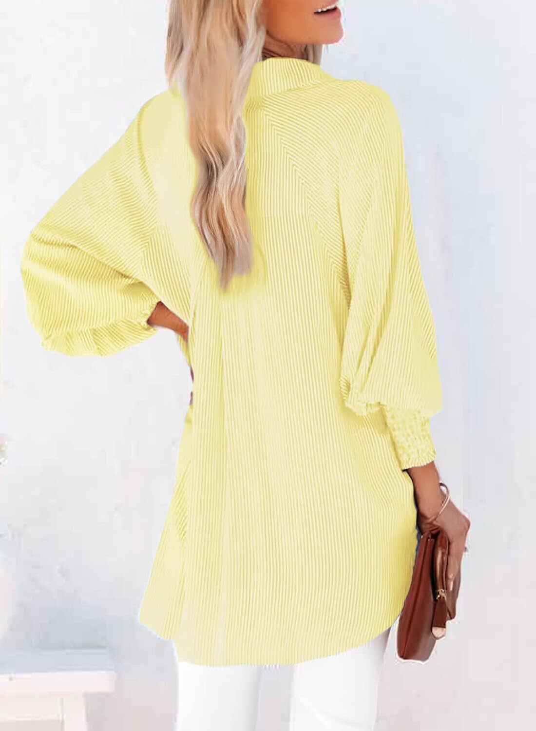Women's Striped Oversized Button Down Shirt | Casual Long Sleeve Top