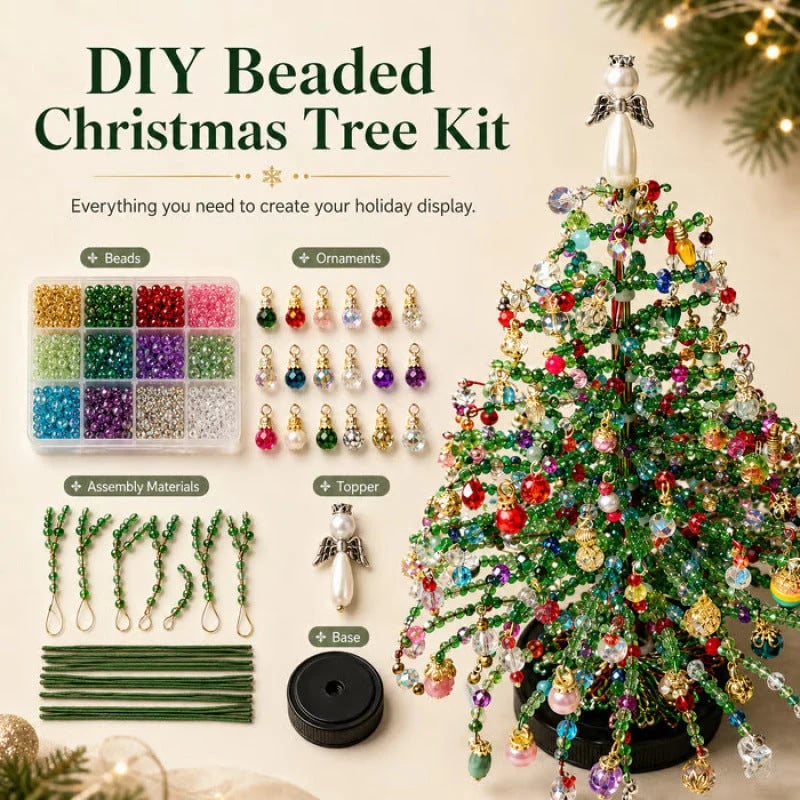 DIY Beaded Christmas Tree Kit – Create Your Own Holiday Decoration
