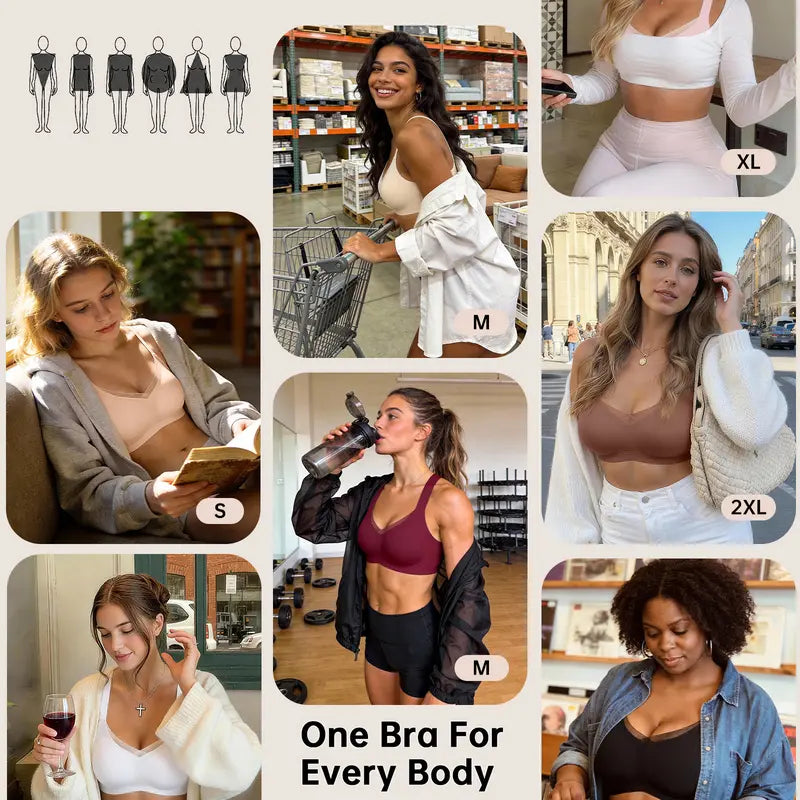 🤲⌛Limited-Time Offer - Women Jelly Bras Wirefree Full Coverage No Underwire