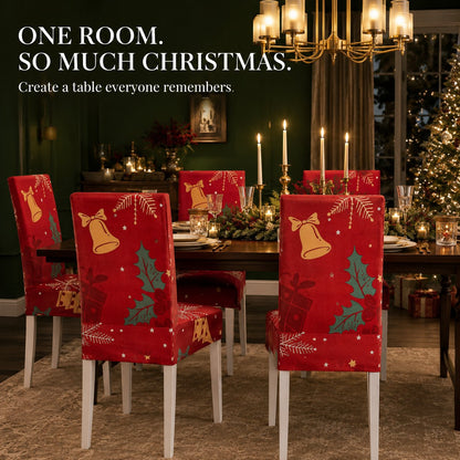 Christmas Dining Chair Covers – Stretch Holiday Chair Slipcovers