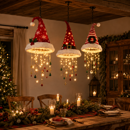 Lighted Santa Hat Hanging Decoration – Christmas LED Lights