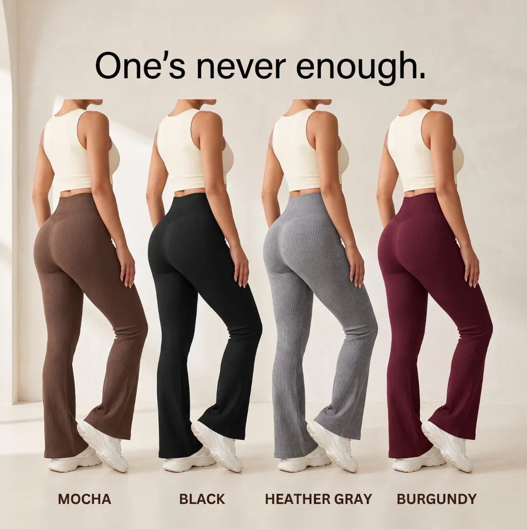 Women's High Waist Flared Leggings | Tummy Control Yoga Pants