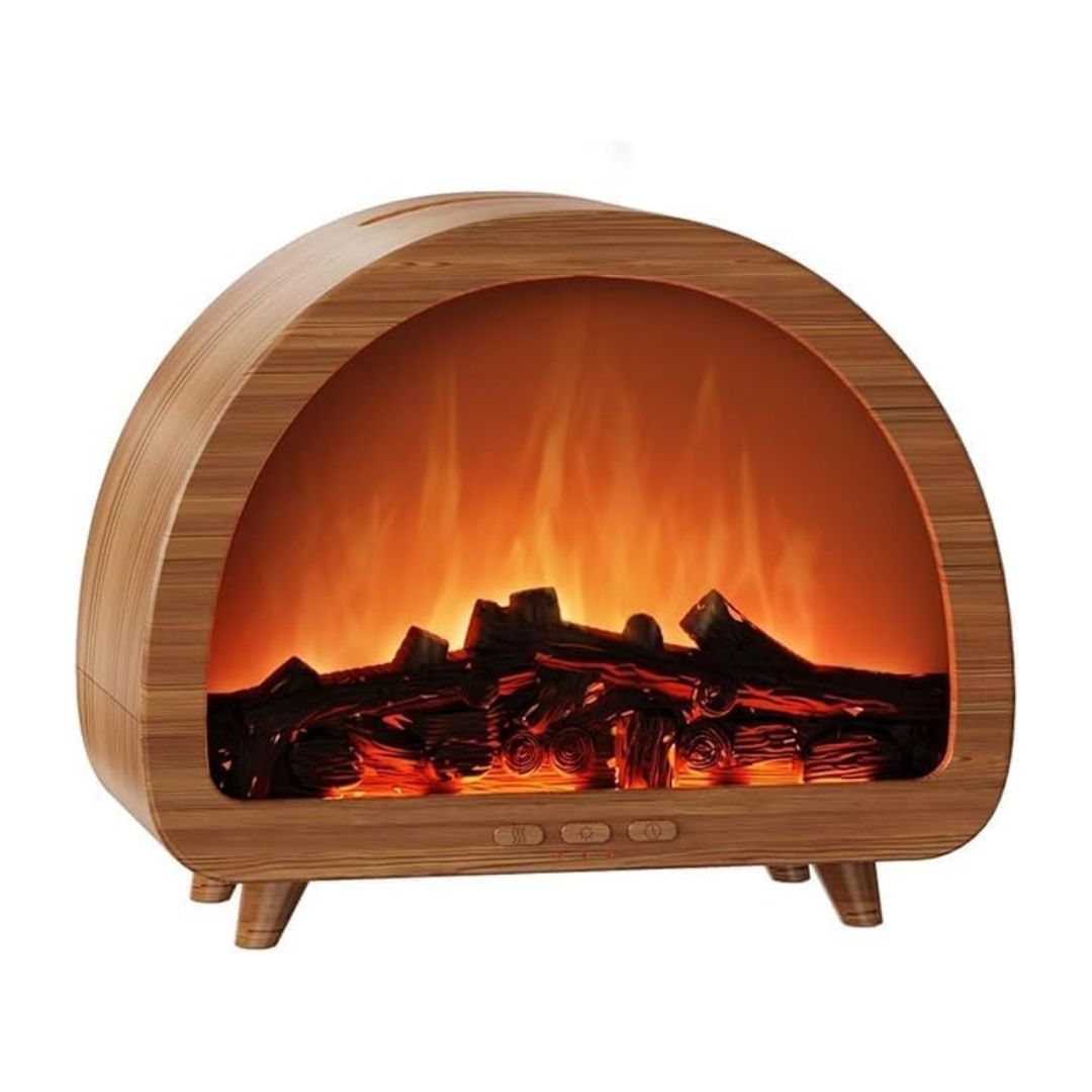 Cozy Fireplace Aroma Diffuser – Realistic Flame Effect & Relaxing Home Ambiance