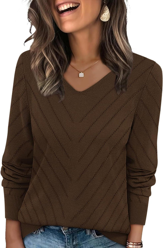 🌸🌸 WIHOLL V-Neck Knit Sweater ✨🍂