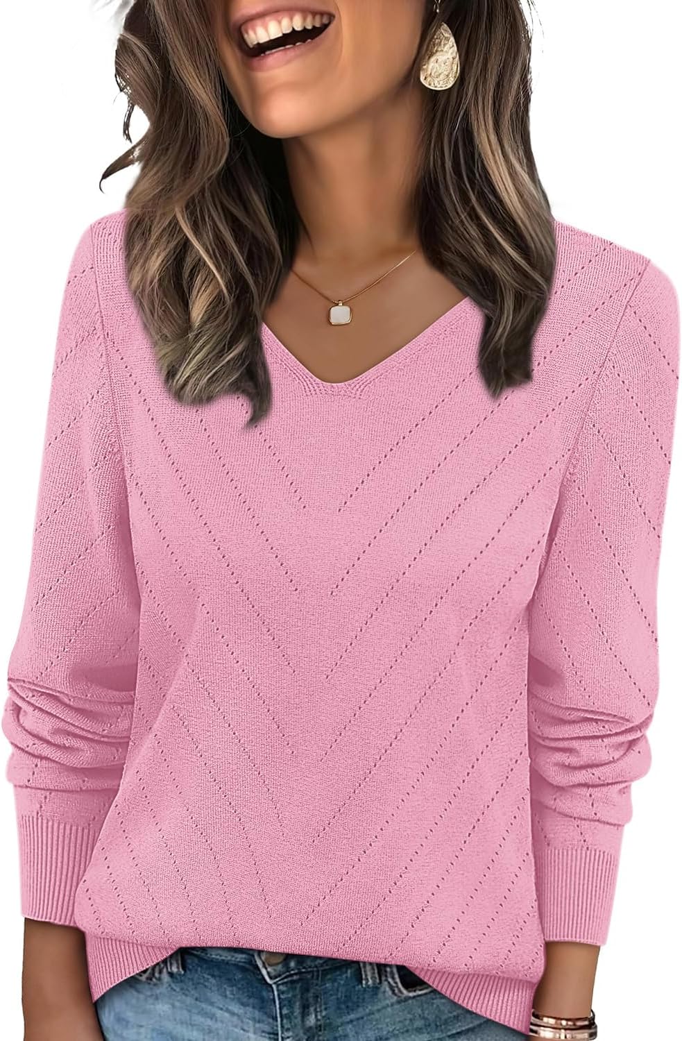 🌸🌸 WIHOLL V-Neck Knit Sweater ✨🍂
