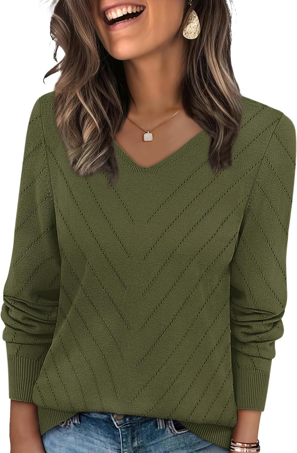 🌸🌸 WIHOLL V-Neck Knit Sweater ✨🍂