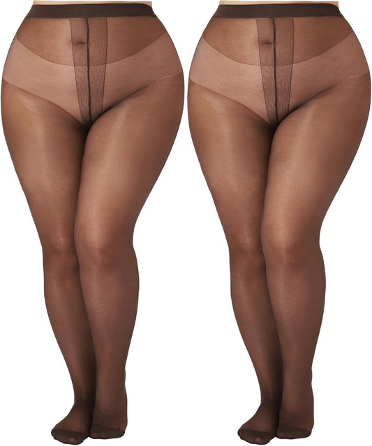 💥Special Offer | Women's Ultra Thin Sheer Tights - Plus Size Everyday Pantyhose