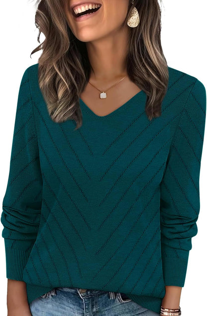 🌸🌸 WIHOLL V-Neck Knit Sweater ✨🍂