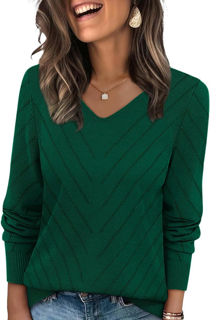 🌸🌸 WIHOLL V-Neck Knit Sweater ✨🍂