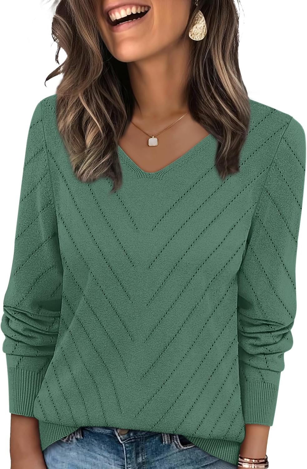 🌸🌸 WIHOLL V-Neck Knit Sweater ✨🍂