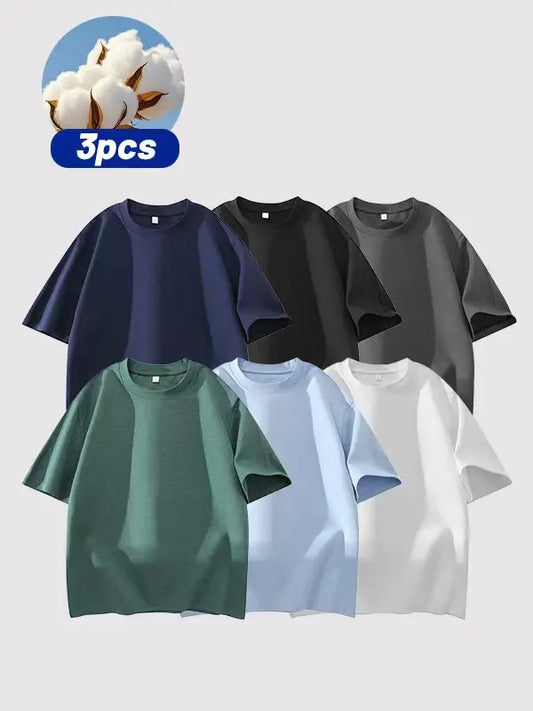 Men's 5-Pack Cotton Crew Neck T-Shirts | Soft Casual Basic Tees
