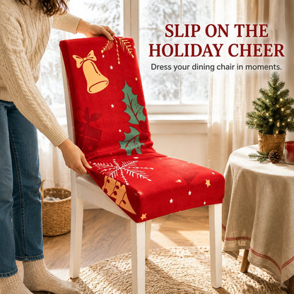 Christmas Dining Chair Covers – Stretch Holiday Chair Slipcovers