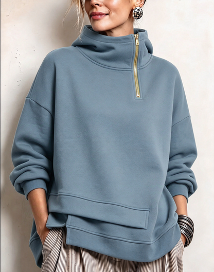 🤲LAST DAY SAVE 49% ⏰Modern Asymmetric High-Neck Casual Sweatshirt