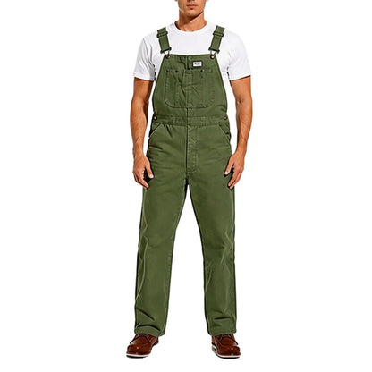 🤲Last Day Promotion🔥Men's Denim Bib Overalls,  Workwear with Adjustable Straps and Convenient Tool Pockets