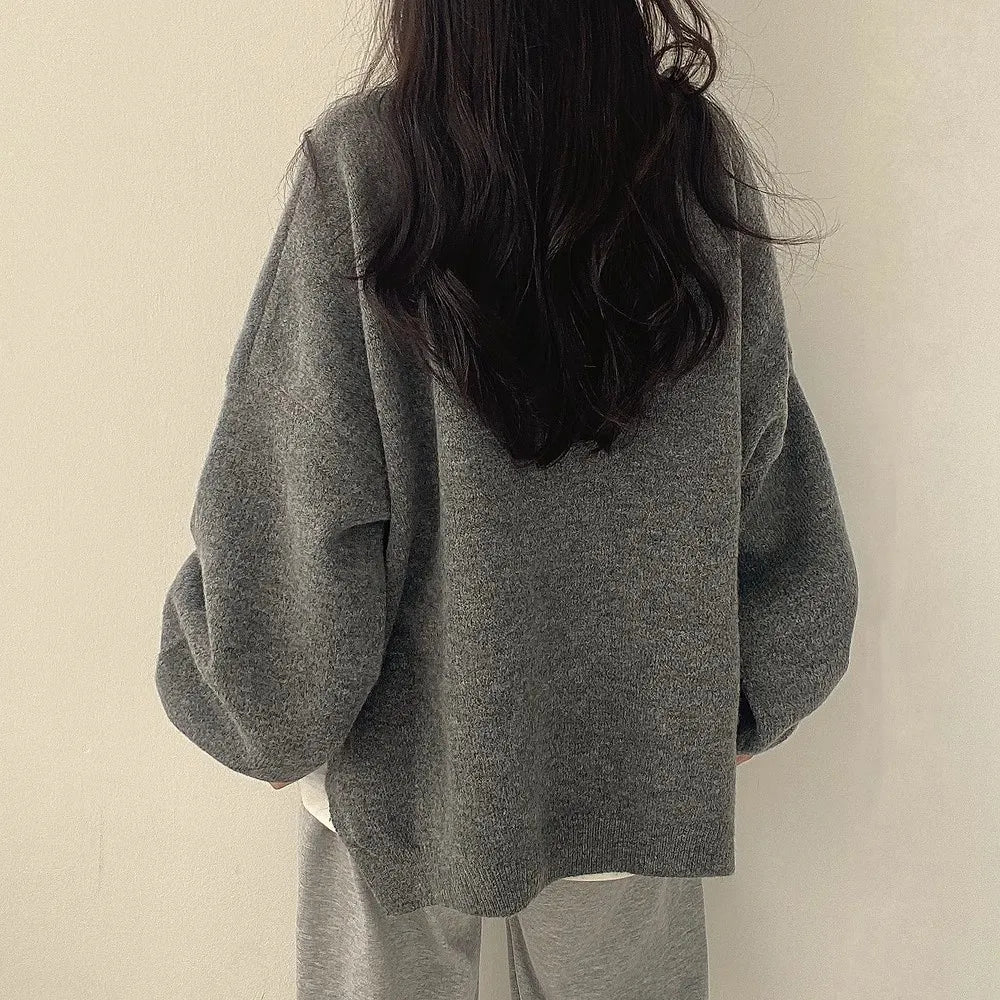 🤲Women's Drop Shoulder Split Hem Sweater
