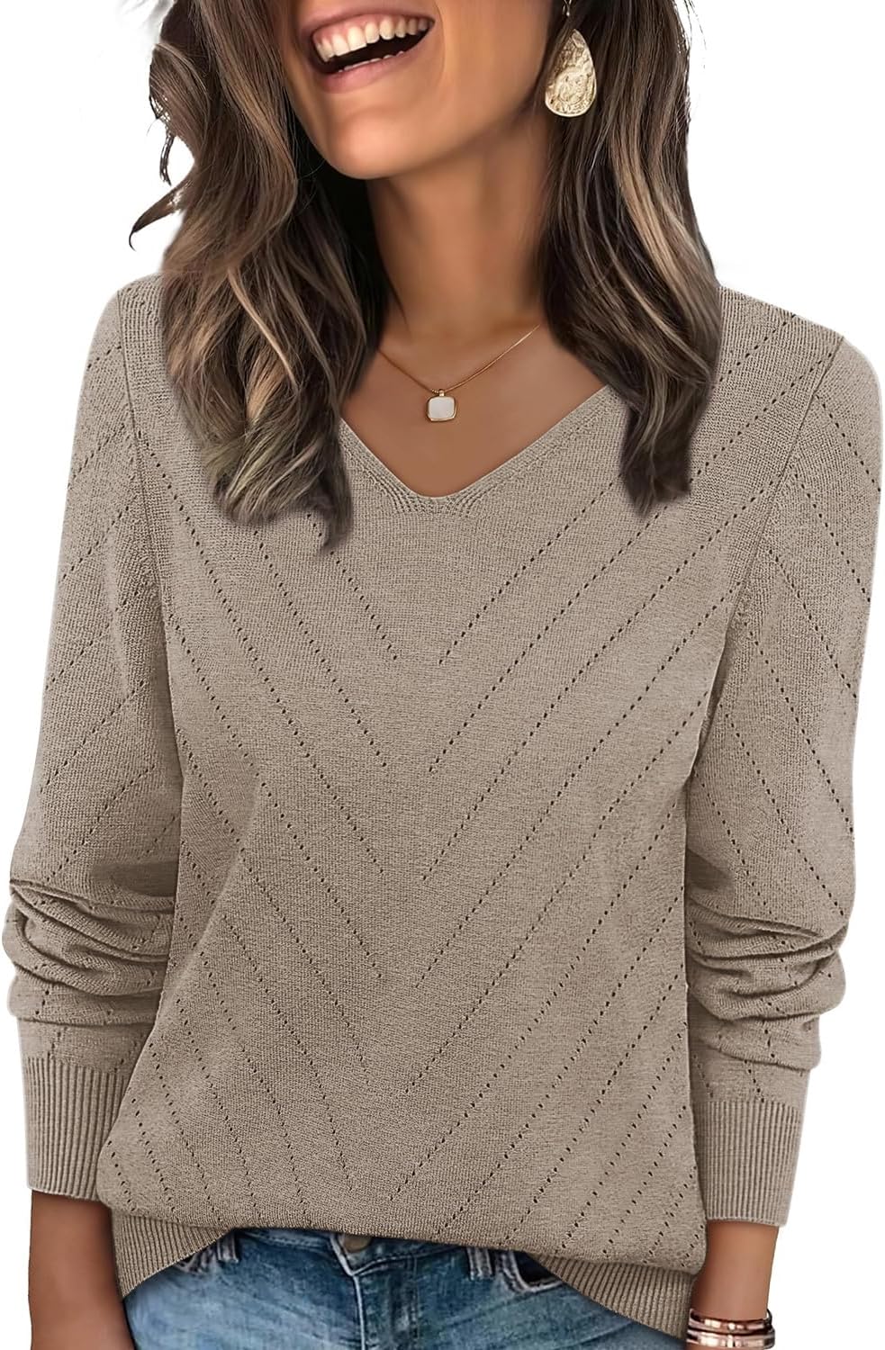 🌸🌸 WIHOLL V-Neck Knit Sweater ✨🍂