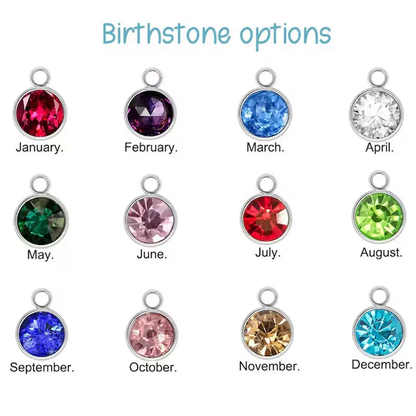 Highland Cow Keychain with Birthstone Charm & Gift Card