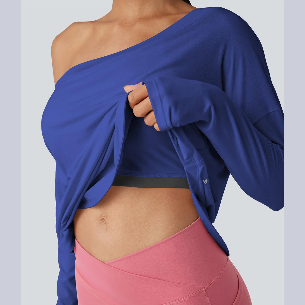 Hot Deal！🤍 One Shoulder Yoga Top with Built-in Bra ✨