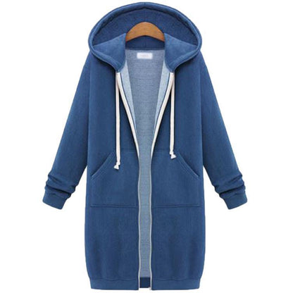Women's Zip-Up Fleece Hoodie | Cozy Casual Hooded Sweatshirt Jacket