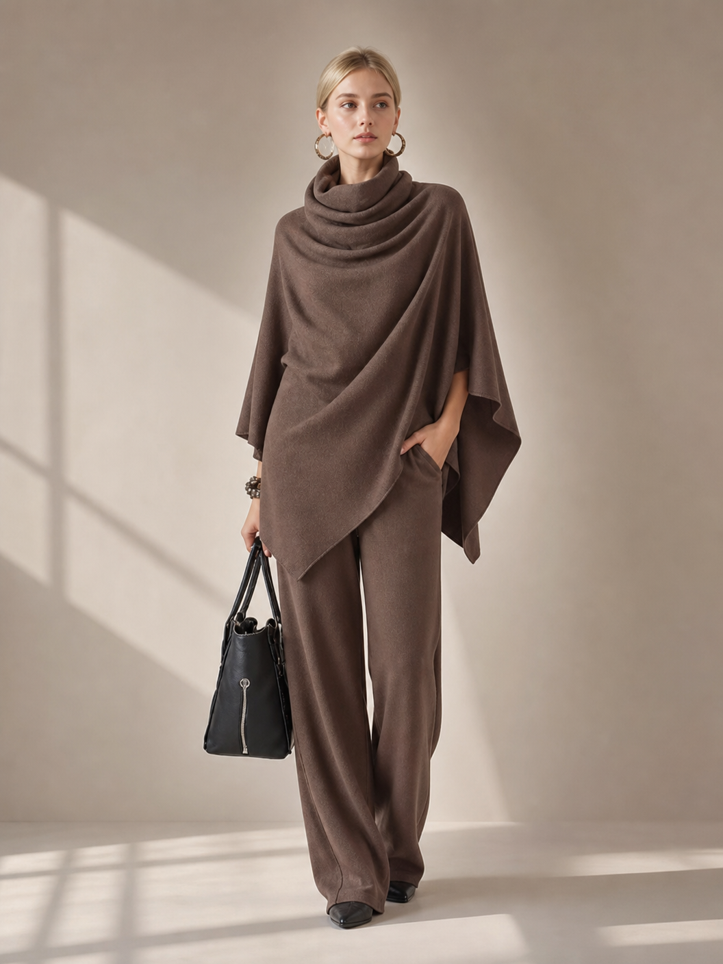 🌸🌸💫New Arrival | Women's 2-Piece Cowl Neck Cape Pants Set 🔥