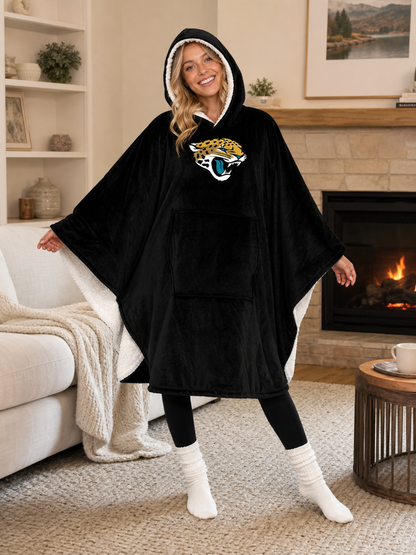 🌸🔥New Arrival🛌Wearable Hooded Blanket with Logo Patch, 60" x 80"🧶