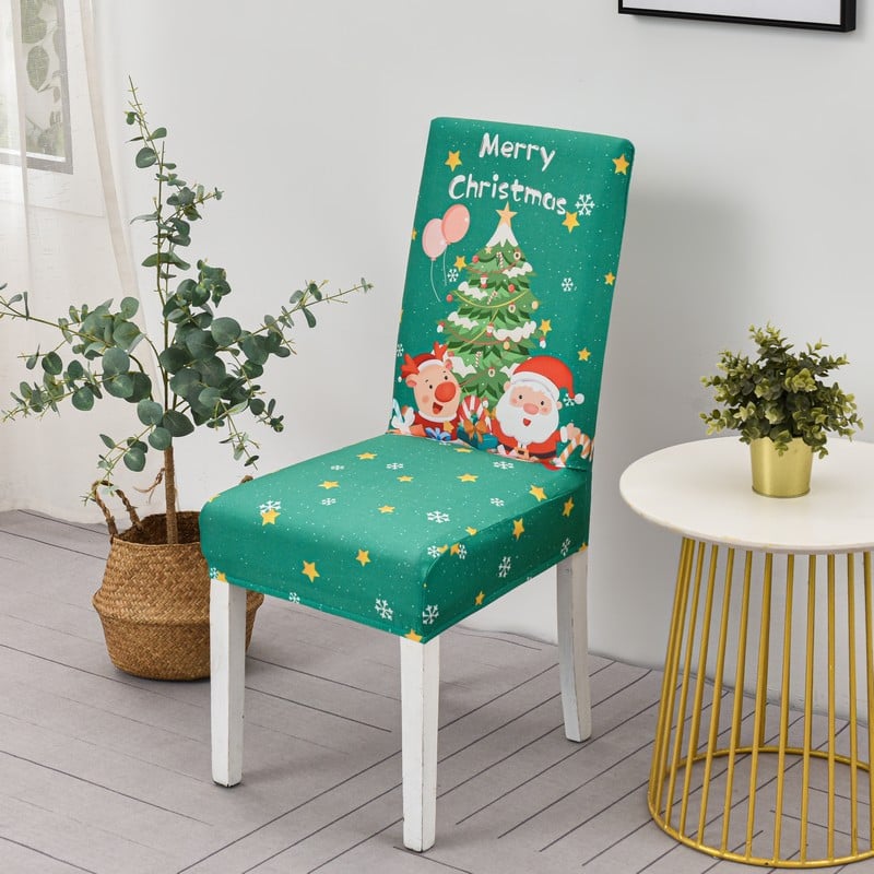 Christmas Dining Chair Covers – Stretch Holiday Chair Slipcovers