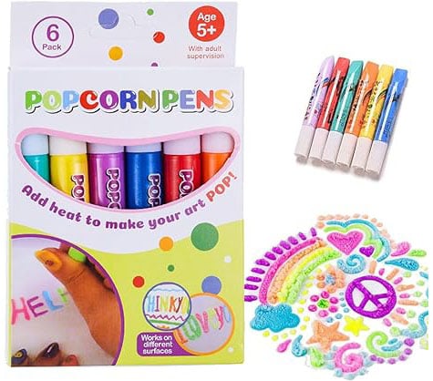 🌸🌸🖍️ Christmas Hot Sale 50% OFF🎁Magic Puffy Bubble Pens, Heat Activated Popcorn Pens DIY 3D Art Marker for Kids Crafts