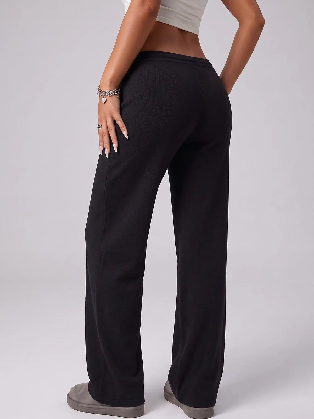 💥Limited Time Offer | Women's Low-Rise Flare Sweatpants - Soft Stretch Drawstring Y2K Pants