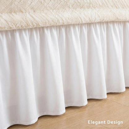 Adjustable Ruffle Bed Skirt – Easy Wrap-Around Elastic Design