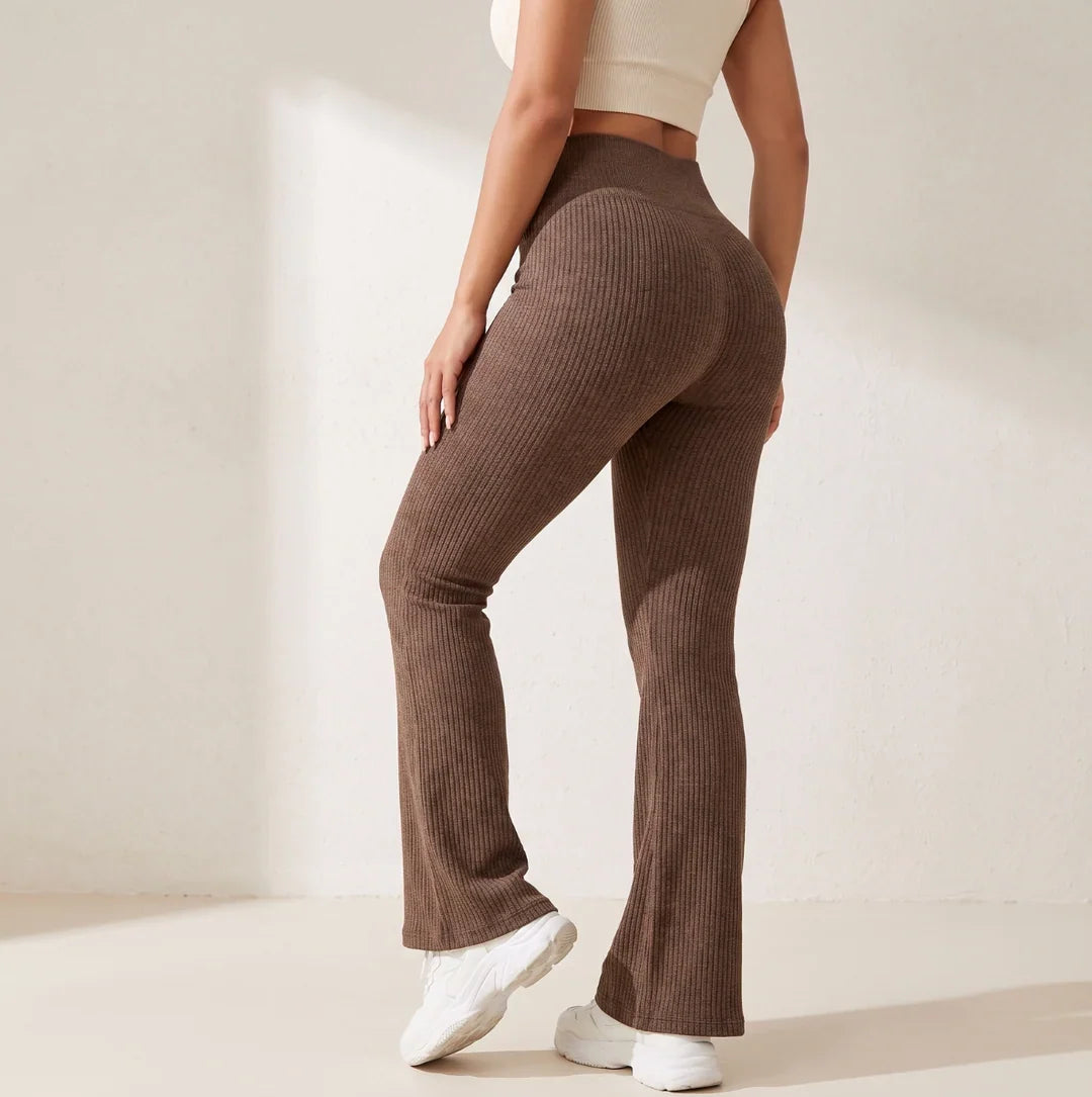 Women's High Waist Flared Leggings | Tummy Control Yoga Pants