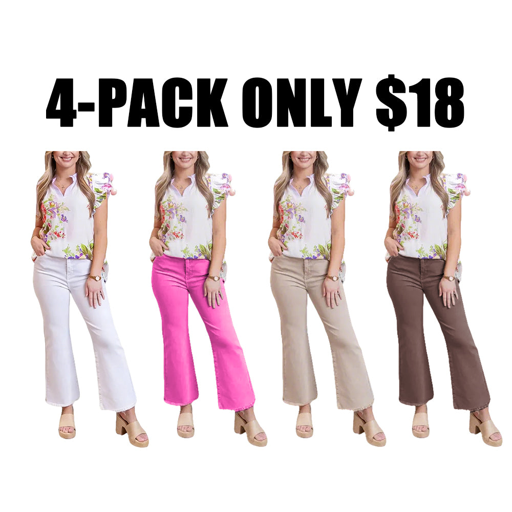 🤲✨ Women's High-Waisted Cropped Flare Pants 👖