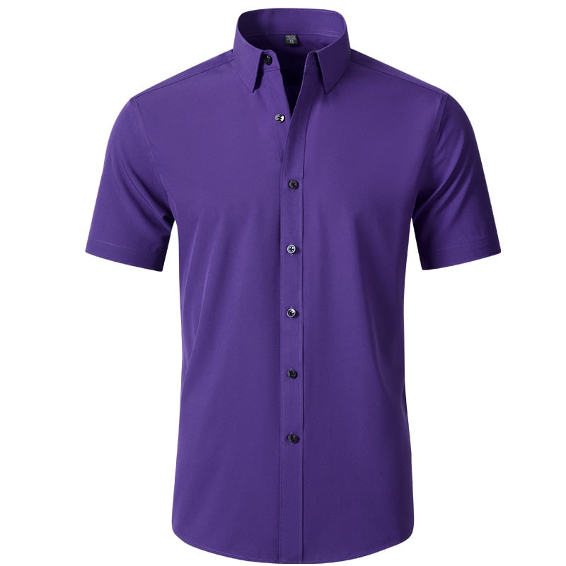 Men's Stretch Non-Iron Shirt | Breathable Wrinkle-Resistant Dress Shirt
