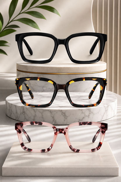 🔥LAST DAY SALE👓 3-Pack Square Blue Light Reading Glasses ✨